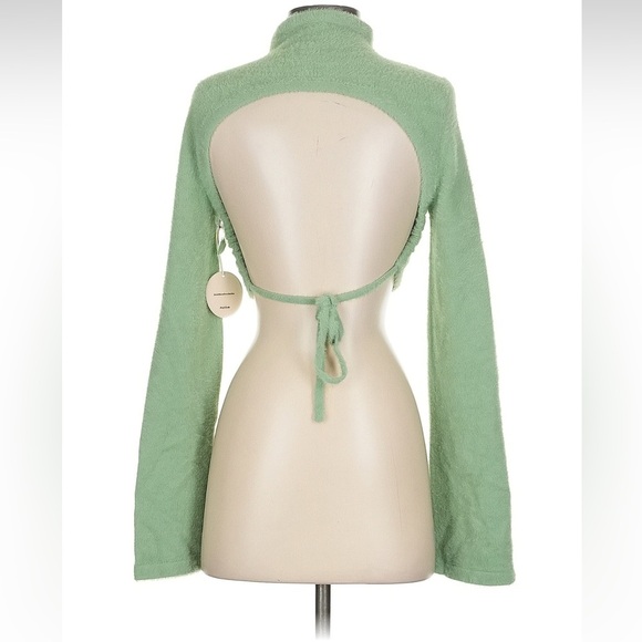 NWT SET Camila Coelho - Raquel Light Green Cropped Sweater & Mini Skirt - Small - Picture 7 of 8